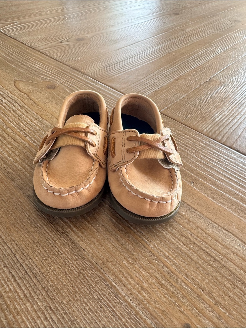 Sperry Kids Tan Moccasin Boat Shoes